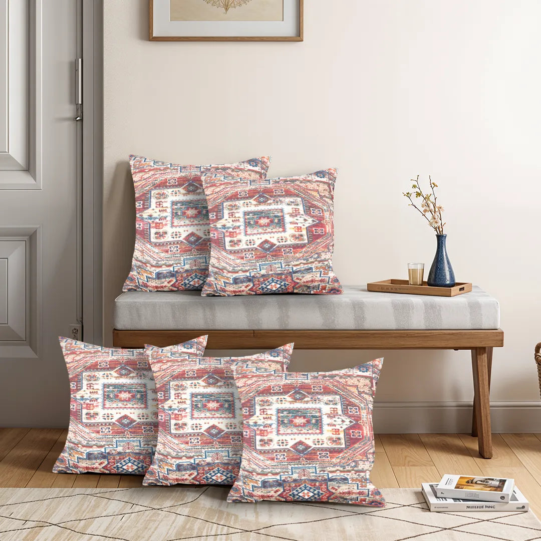 Geometric & Floral Tapestry Cushion Covers