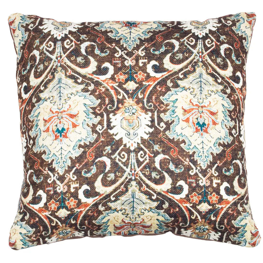 Ornate Floral and Geometric Pattern Cushion Cover