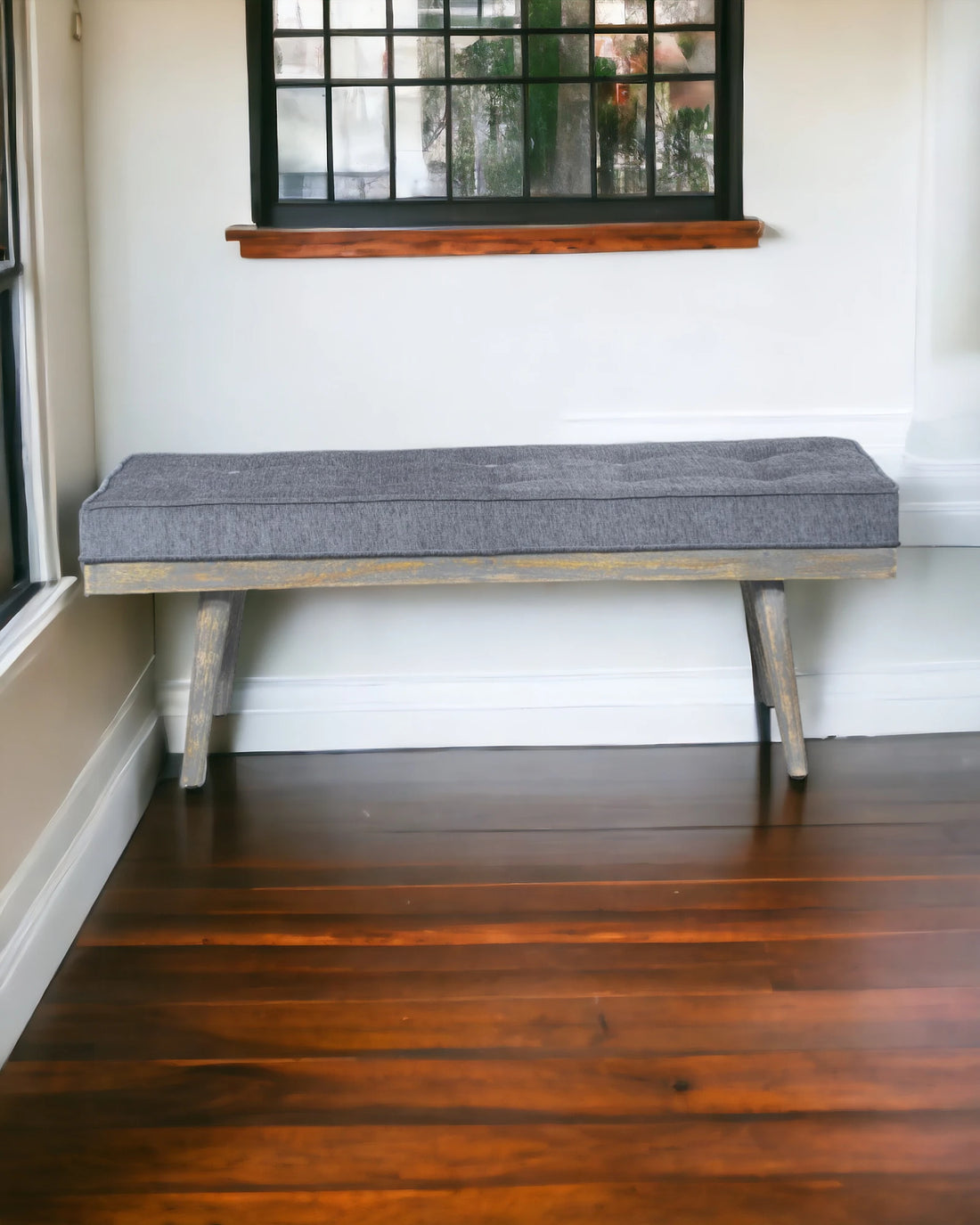 The Capella Grey Mango Wood Bench with Natural Finish