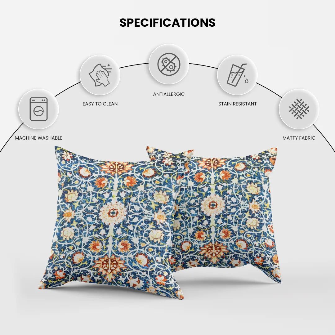 Ornate Floral Medallion Cushion Cover