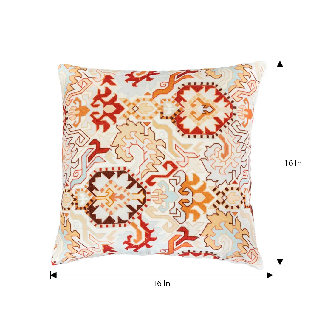 Ornamental Geometric Pattern Cushion Cover