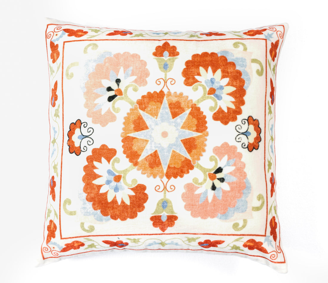 Digital Printed Cotton Velvet Cushion Cover (Set of 2)