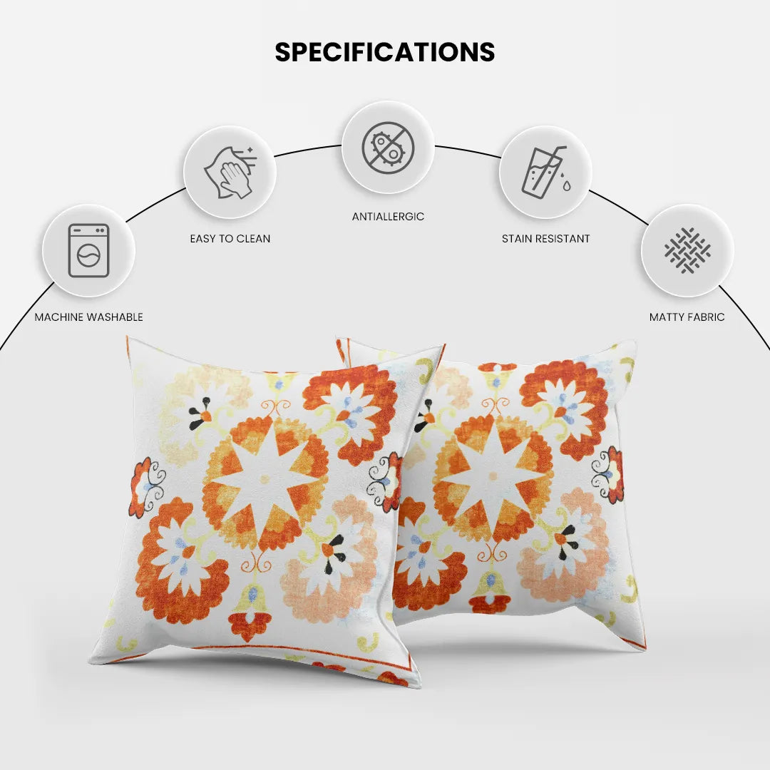 Intricate Geometric Pattern Cushion Cover