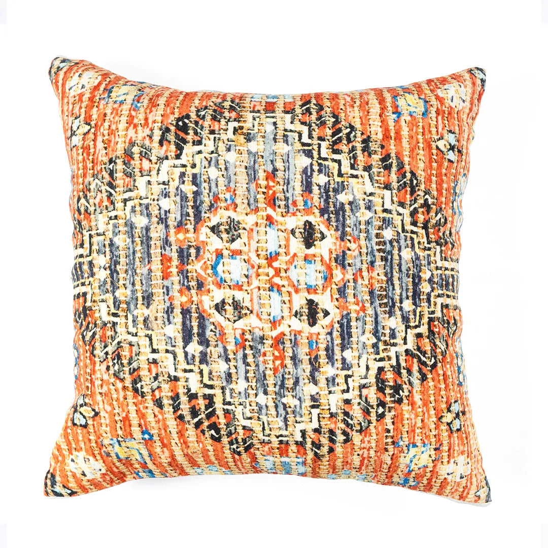 Amber and Azure Mystic Mosaic Cushion Cover
