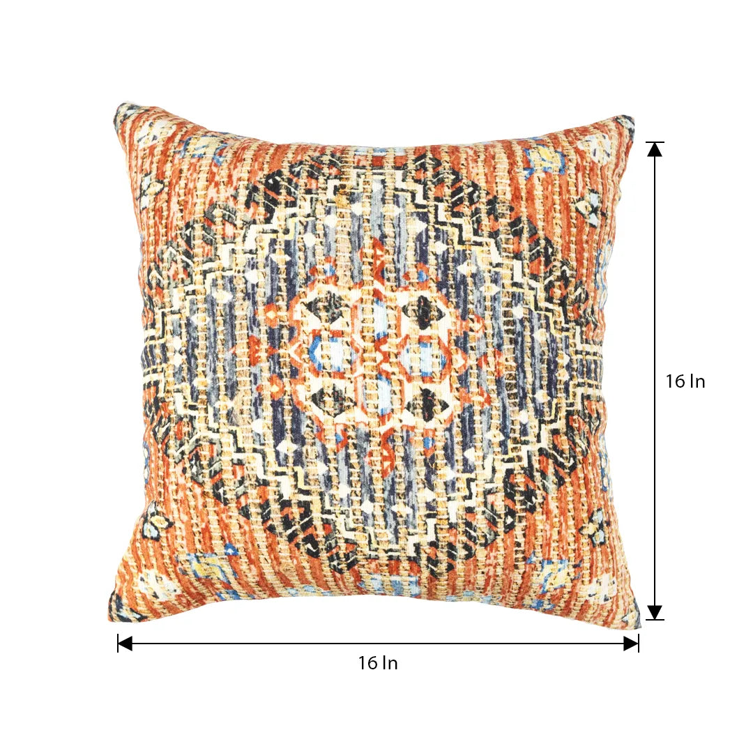 Amber and Azure Mystic Mosaic Cushion Cover