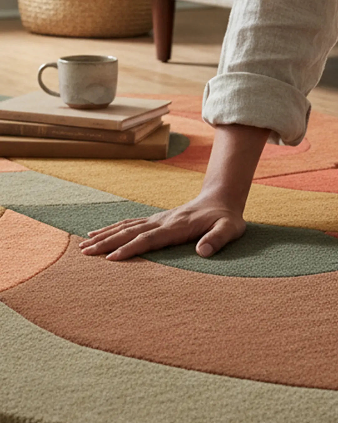 Terra Vibrant Ribbon Rug Inspired Design with Artistic Flair