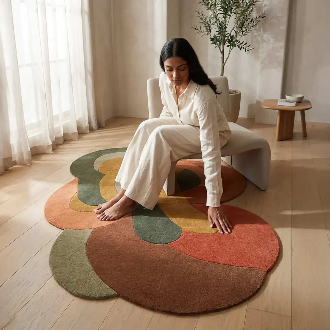 Terra Vibrant Ribbon Rug Inspired Design with Artistic Flair