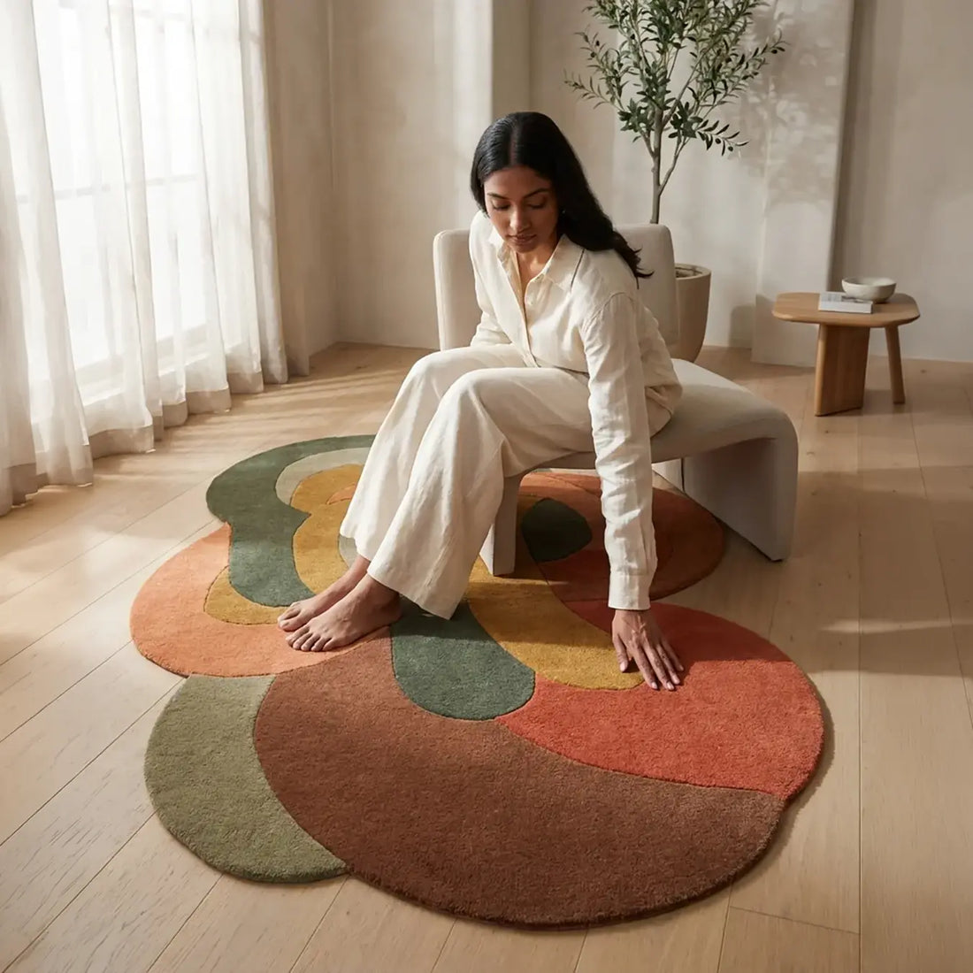 Terra Vibrant Ribbon Rug Inspired Design with Artistic Flair