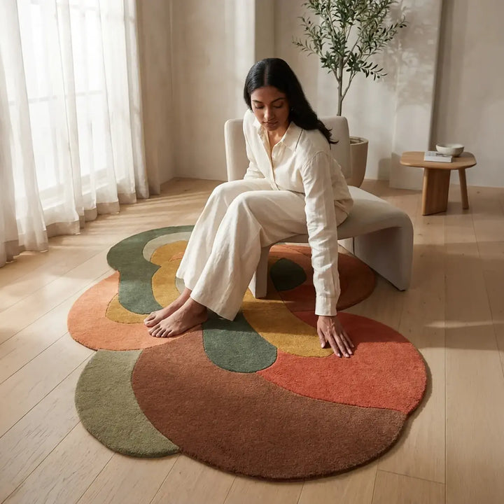 Terra Vibrant Ribbon Rug Inspired Design with Artistic Flair