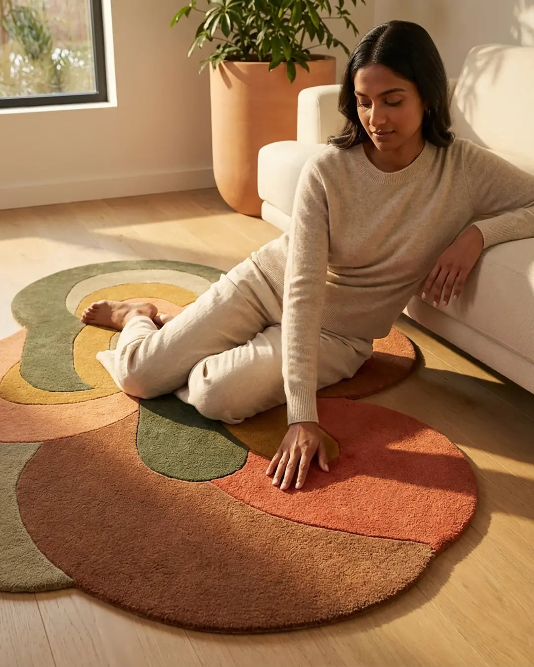 Terra Vibrant Ribbon Rug Inspired Design with Artistic Flair