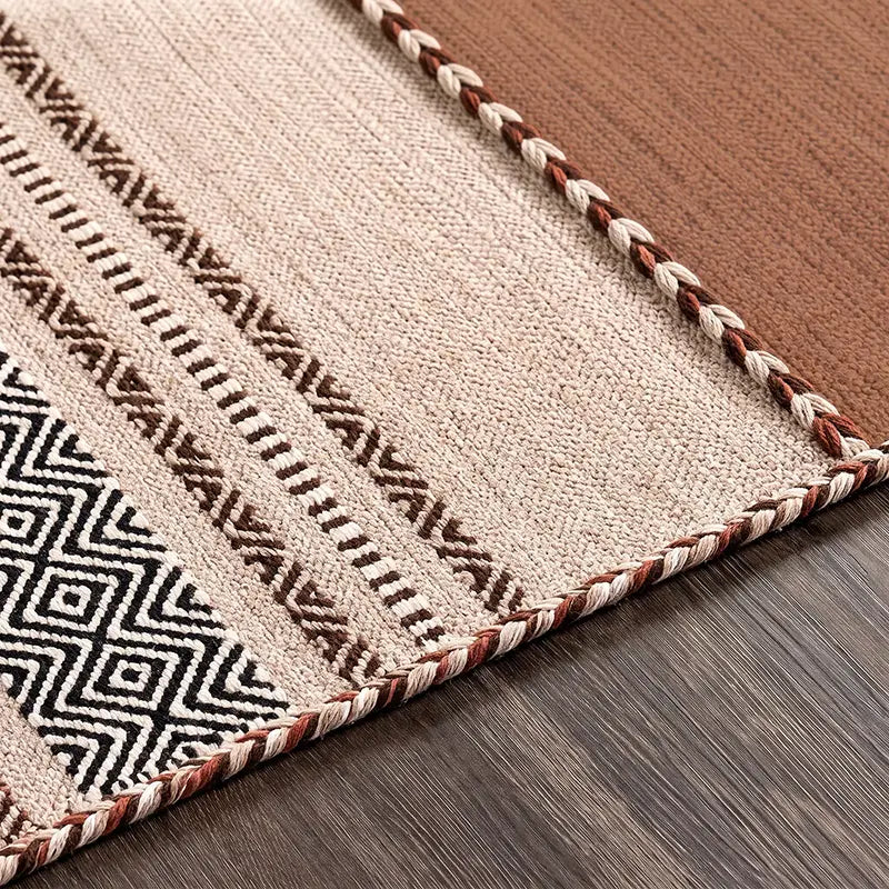 Handwoven Trenza Dusty Pink Cotton Rug