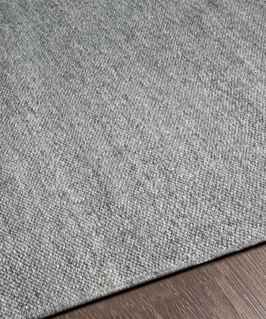 Hand Woven Solid Acacia Gray Recycled Pet Yarn Rug