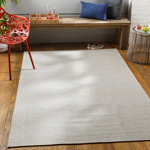 Acacia Handmade Elegance Woven Light Gray Recycled Pet Yarn Rug