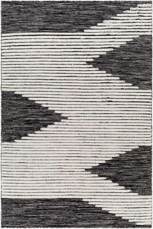 Apache Hand-Woven Cream and Black Wool Rug