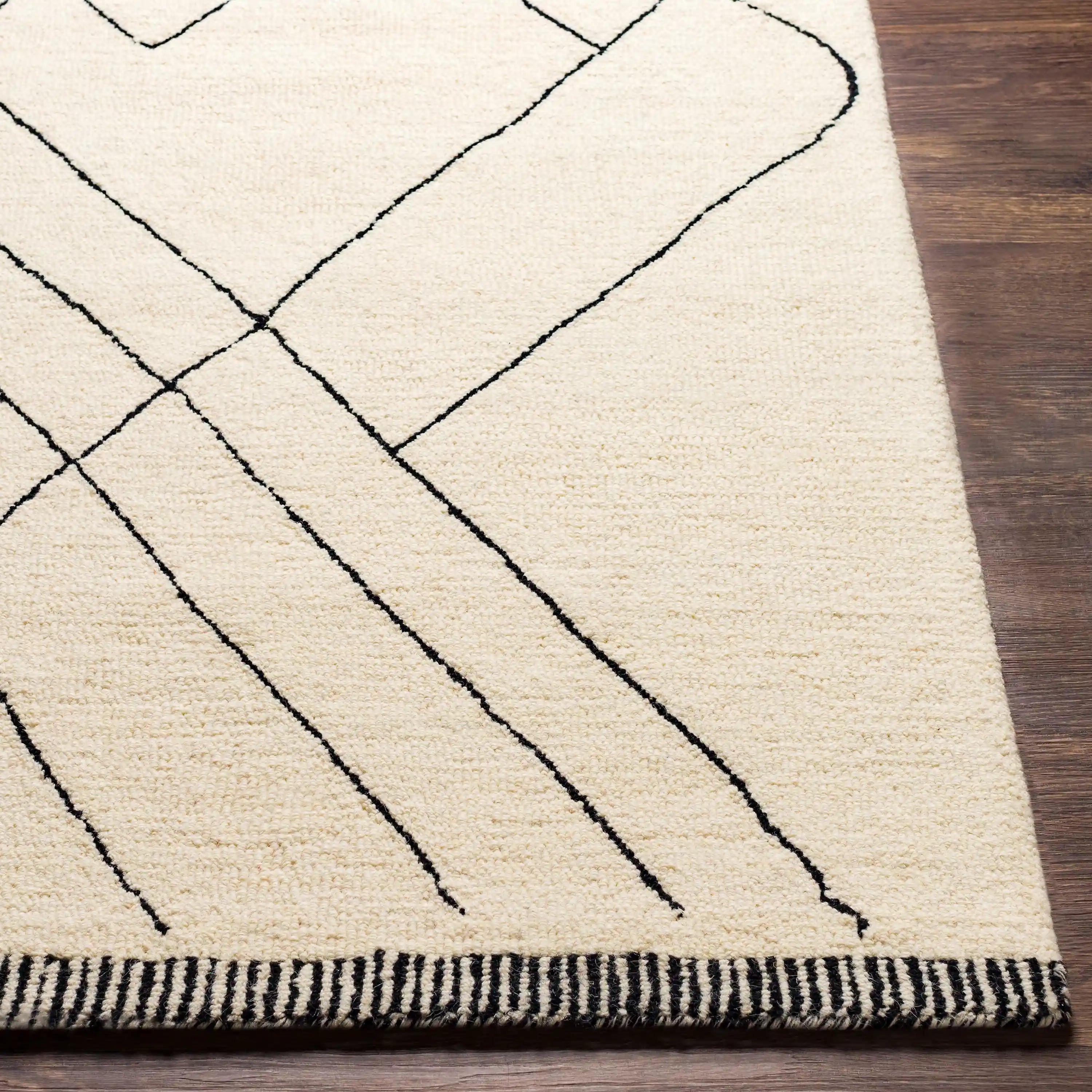 Hand Tufted Arsenal Cream Wool Rug