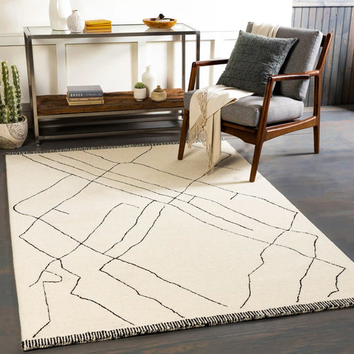 Hand Tufted Arsenal Cream Wool Rug