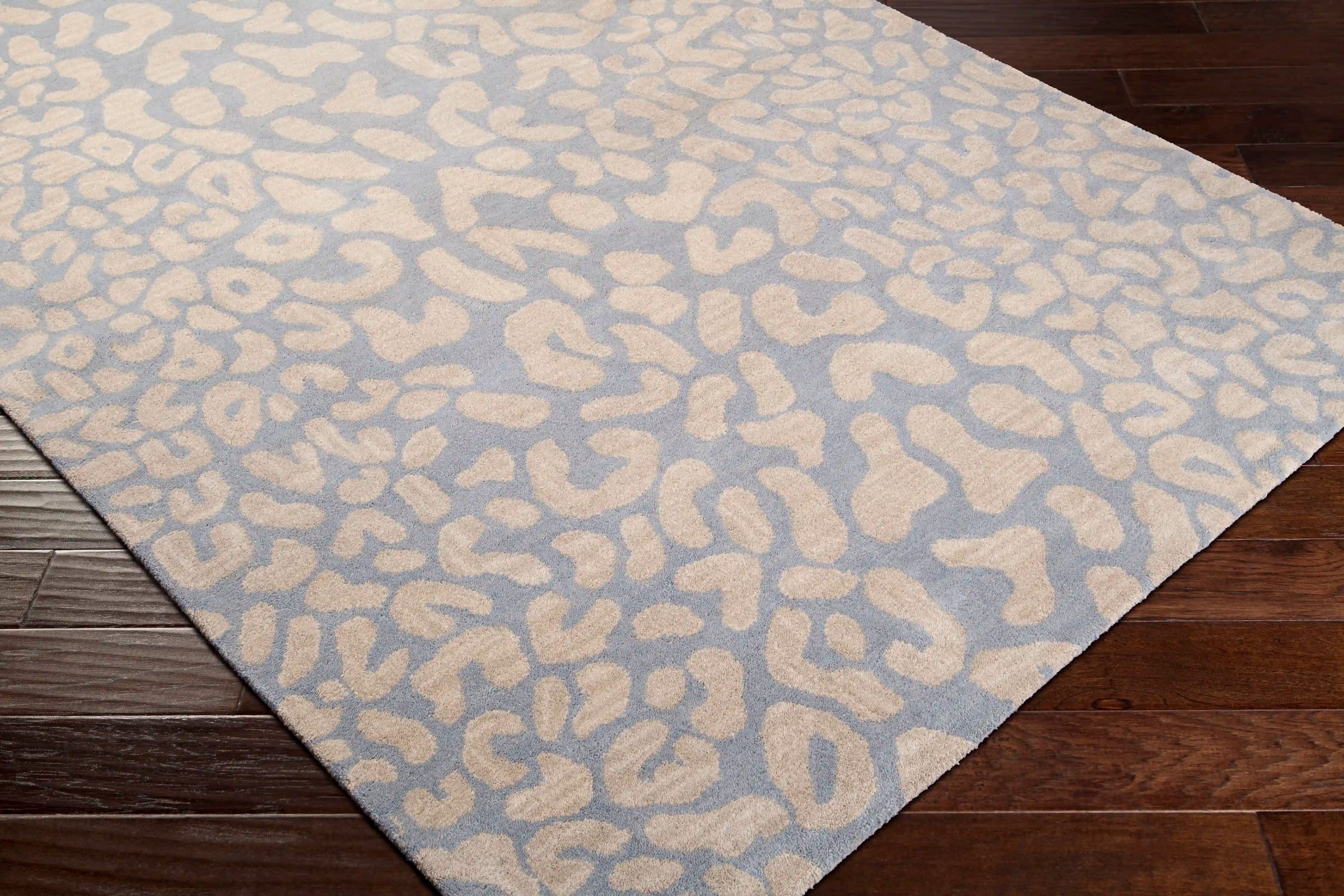 Hand Tufted Athena Gray and Beige Wool Rug