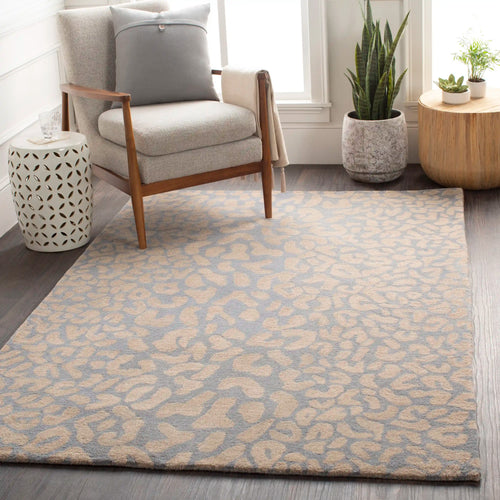 Hand Tufted Athena Gray and Beige Wool Rug