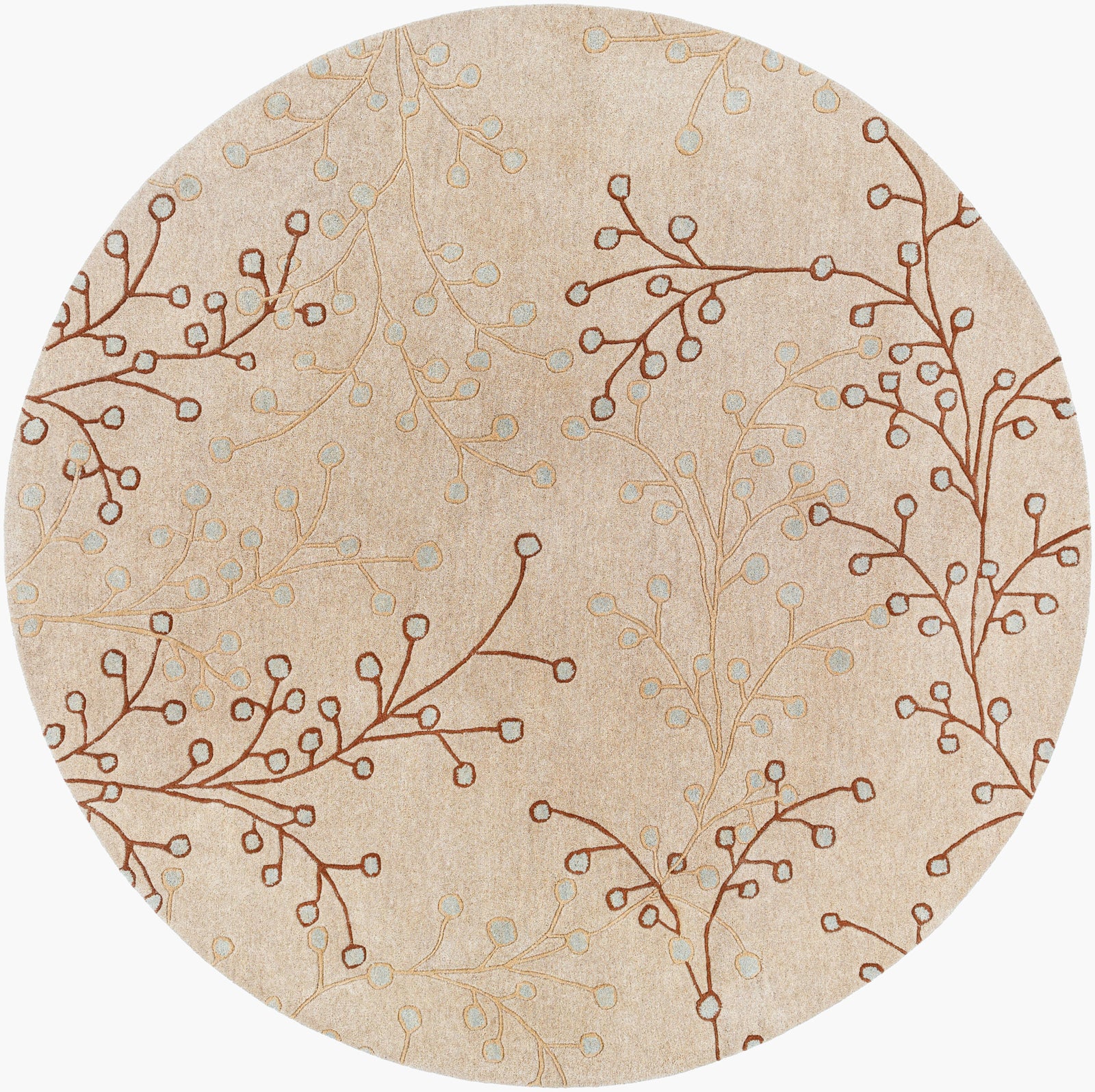 Athena Hand-Tufted Medium Gray & Dark Brown Wool Rug