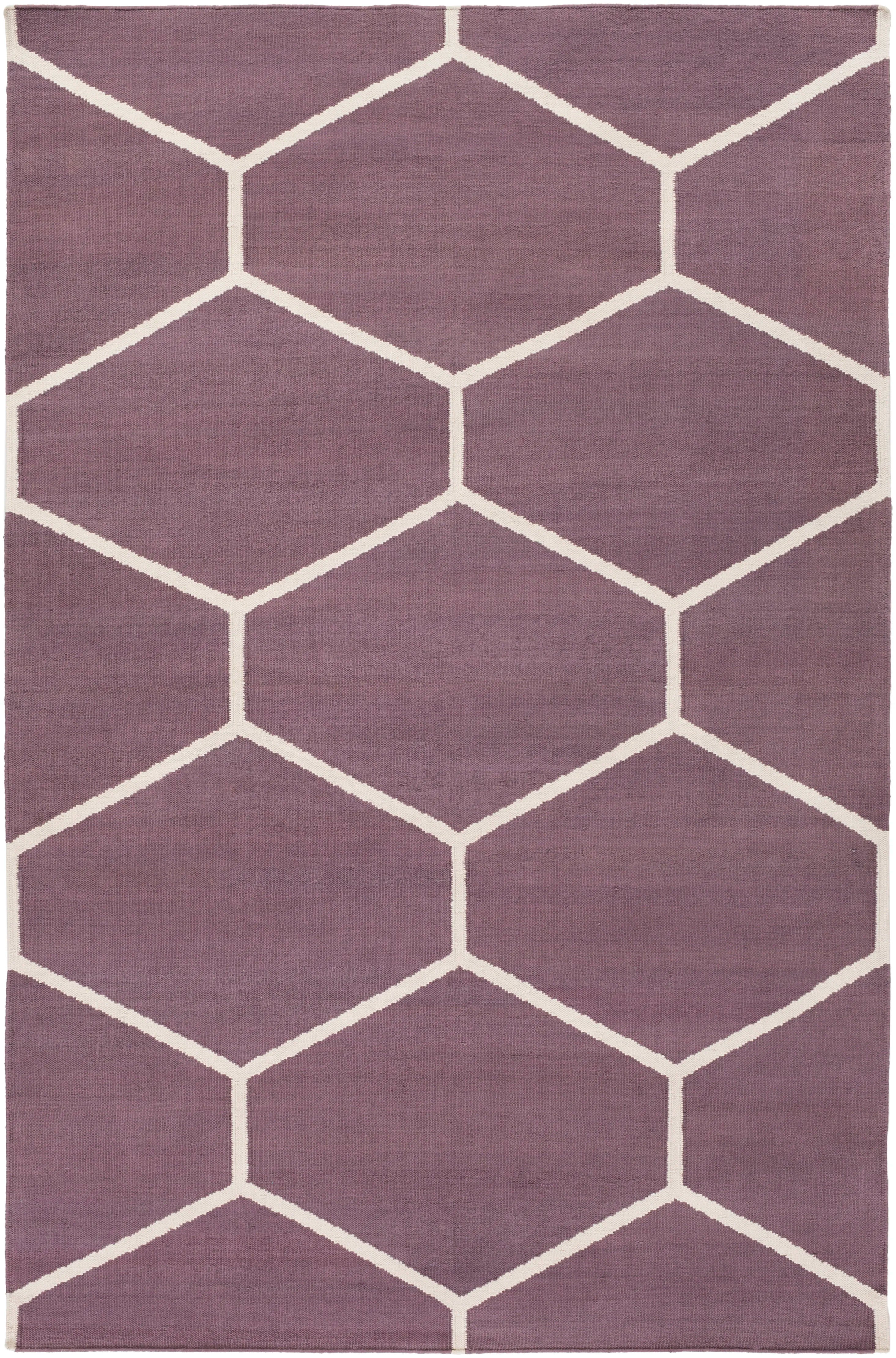 Handwoven Atrium Plum Cotton Rugs