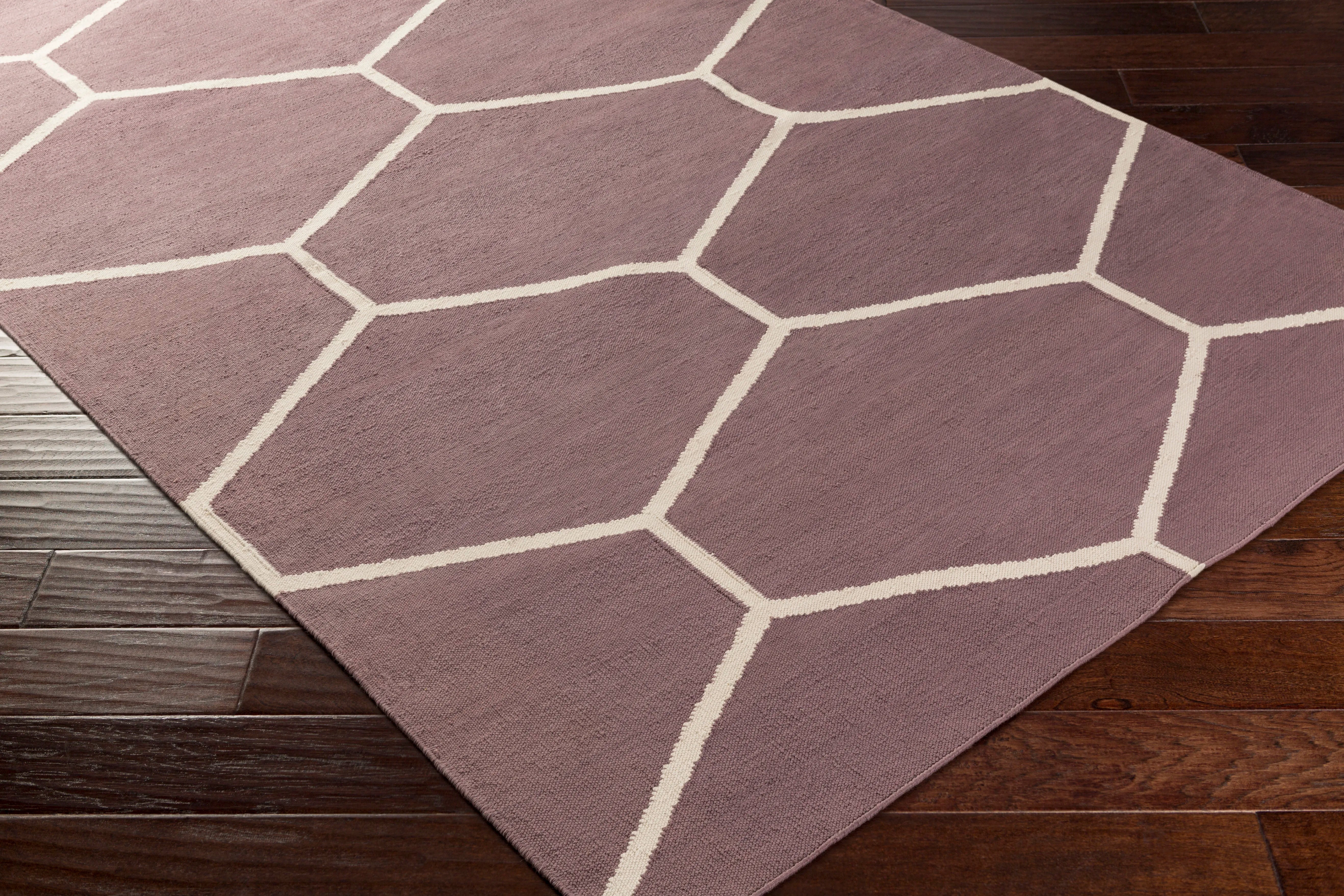 Handwoven Atrium Plum Cotton Rugs