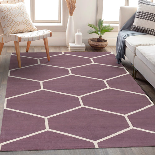 Handwoven Atrium Plum Cotton Rugs