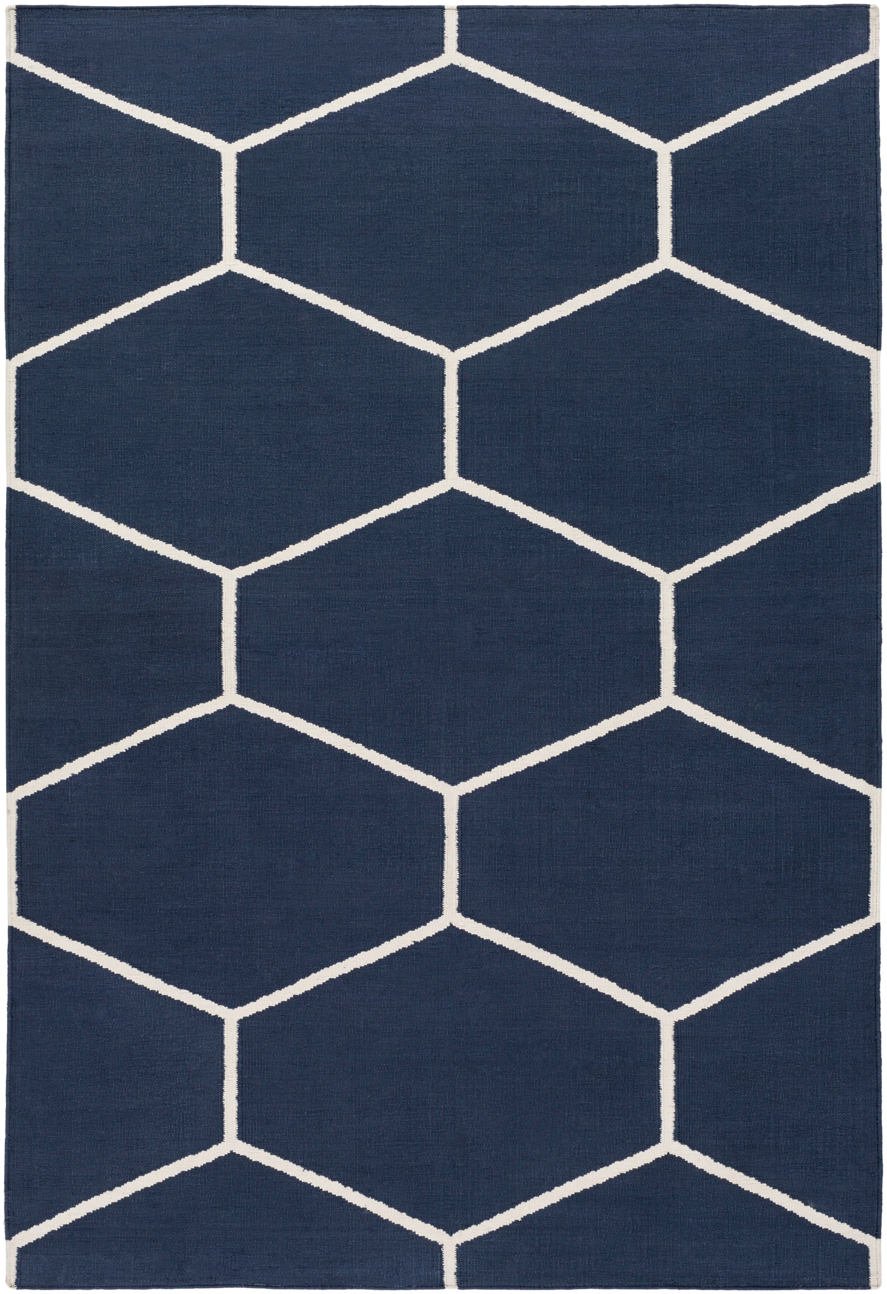Handwoven Atrium Navy Cotton Rugs
