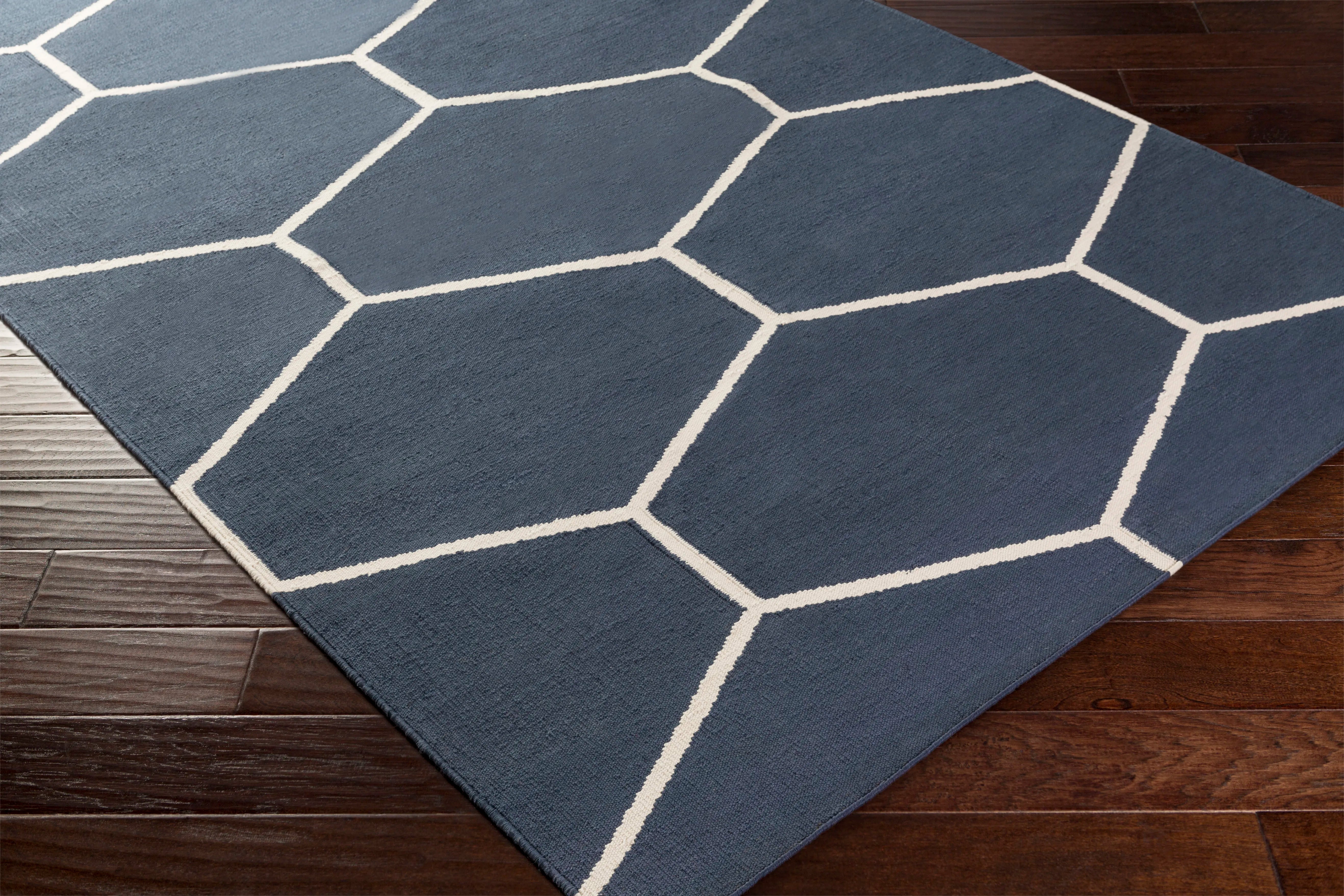 Handwoven Atrium Navy Cotton Rugs
