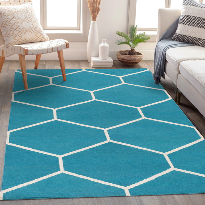 Handwoven Atrium Denim Cotton Rug