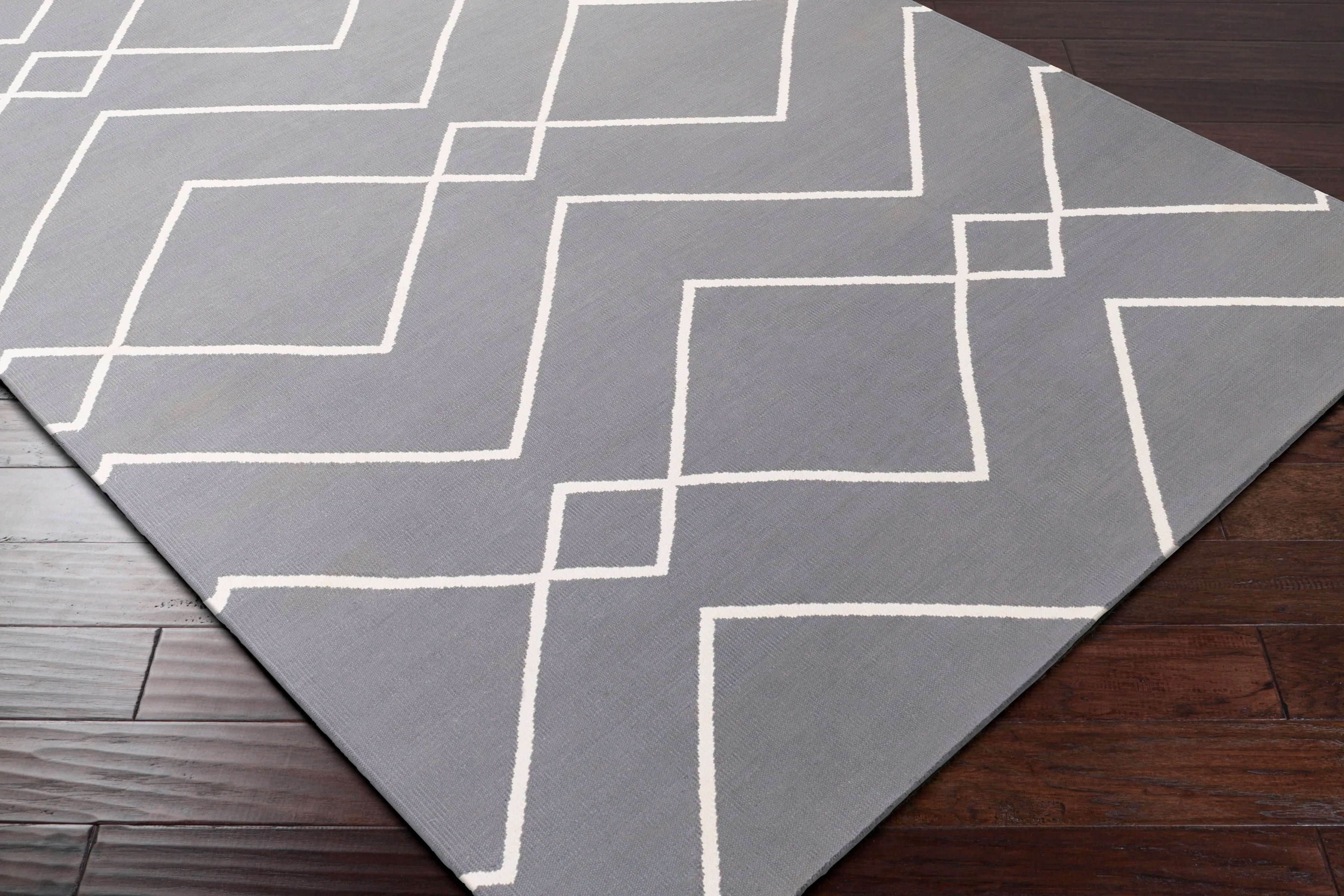 Handwoven Atrium Gray Cotton Rug