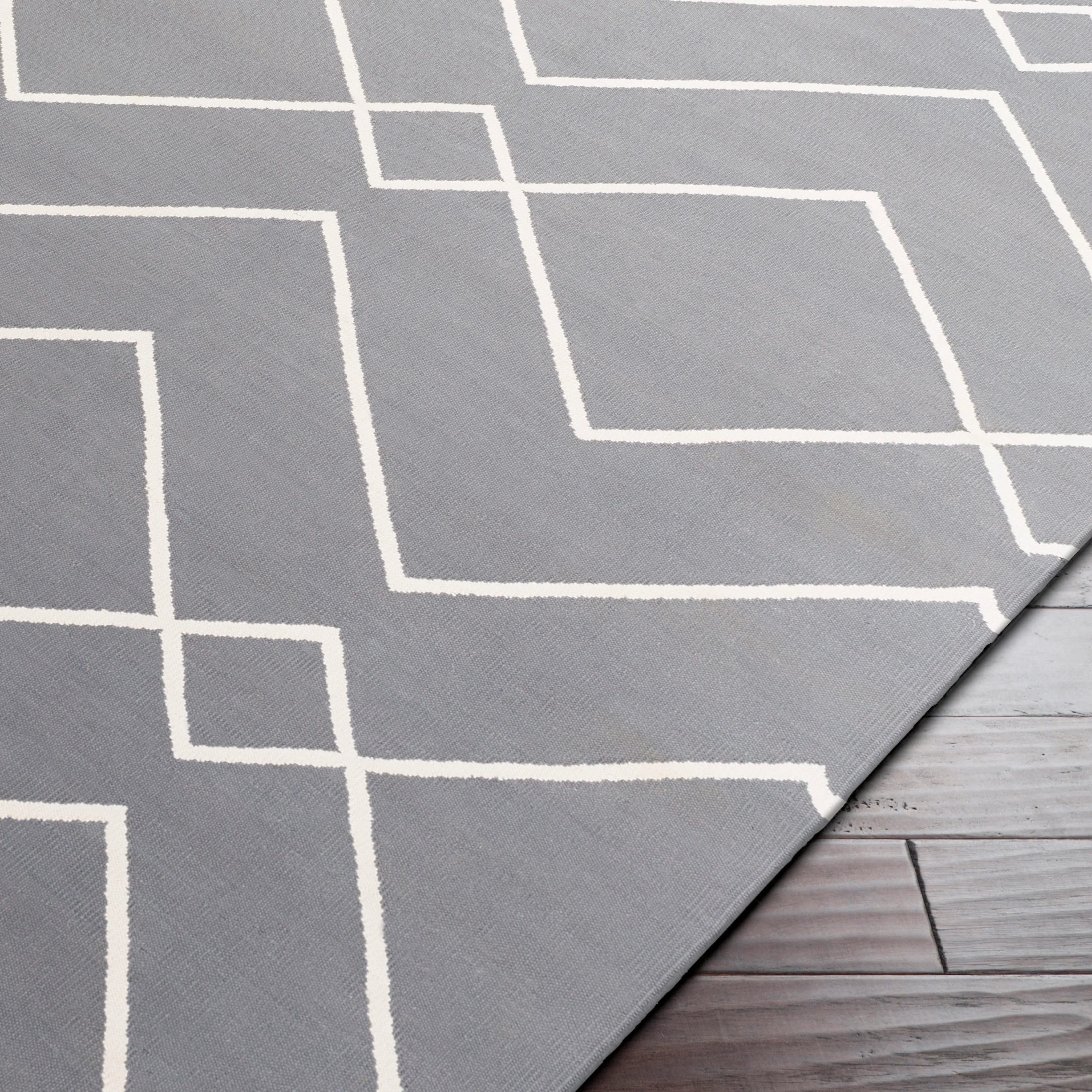 Handwoven Atrium Gray Cotton Rug