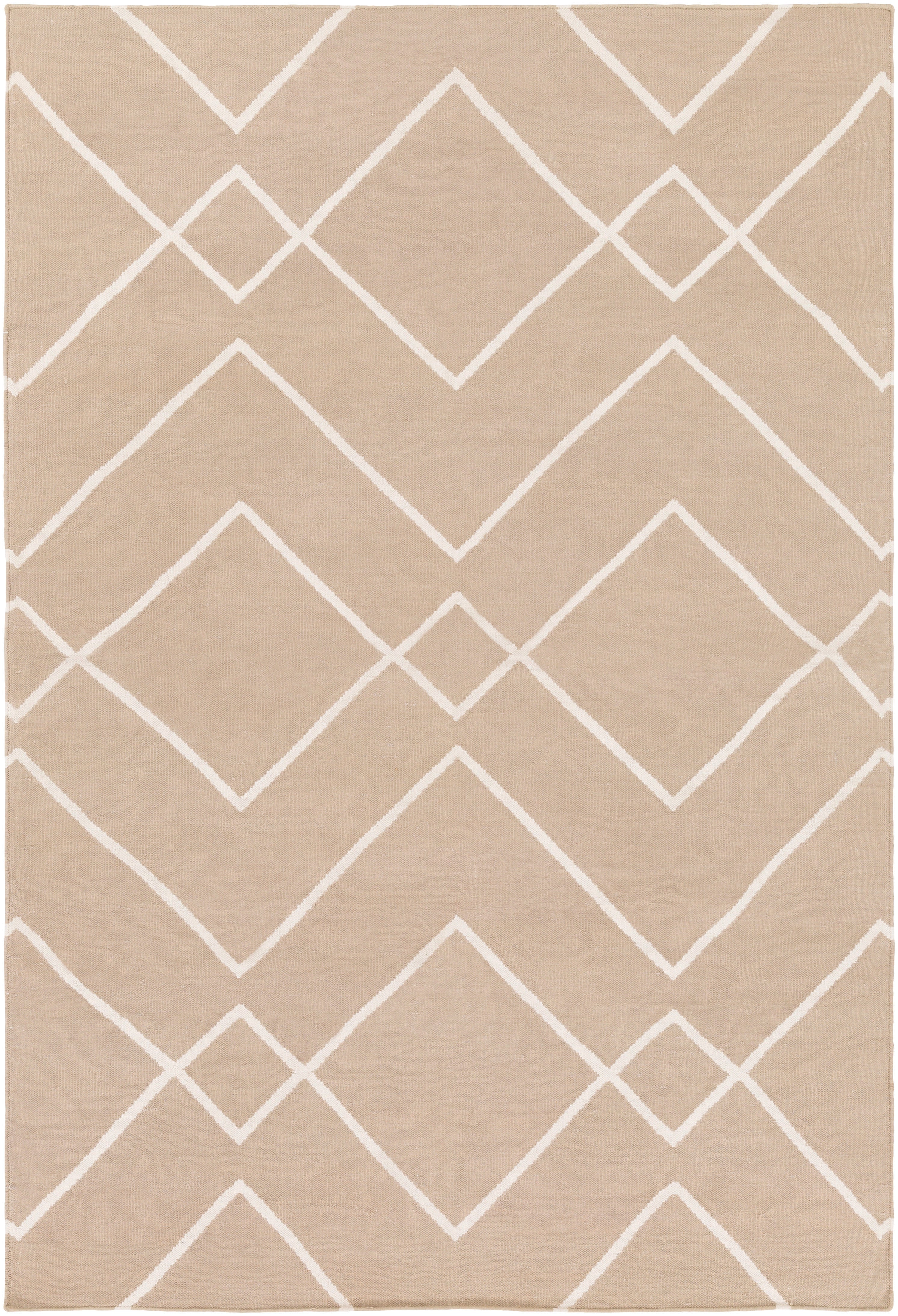 Handwoven Atrium Tan Cotton Rug