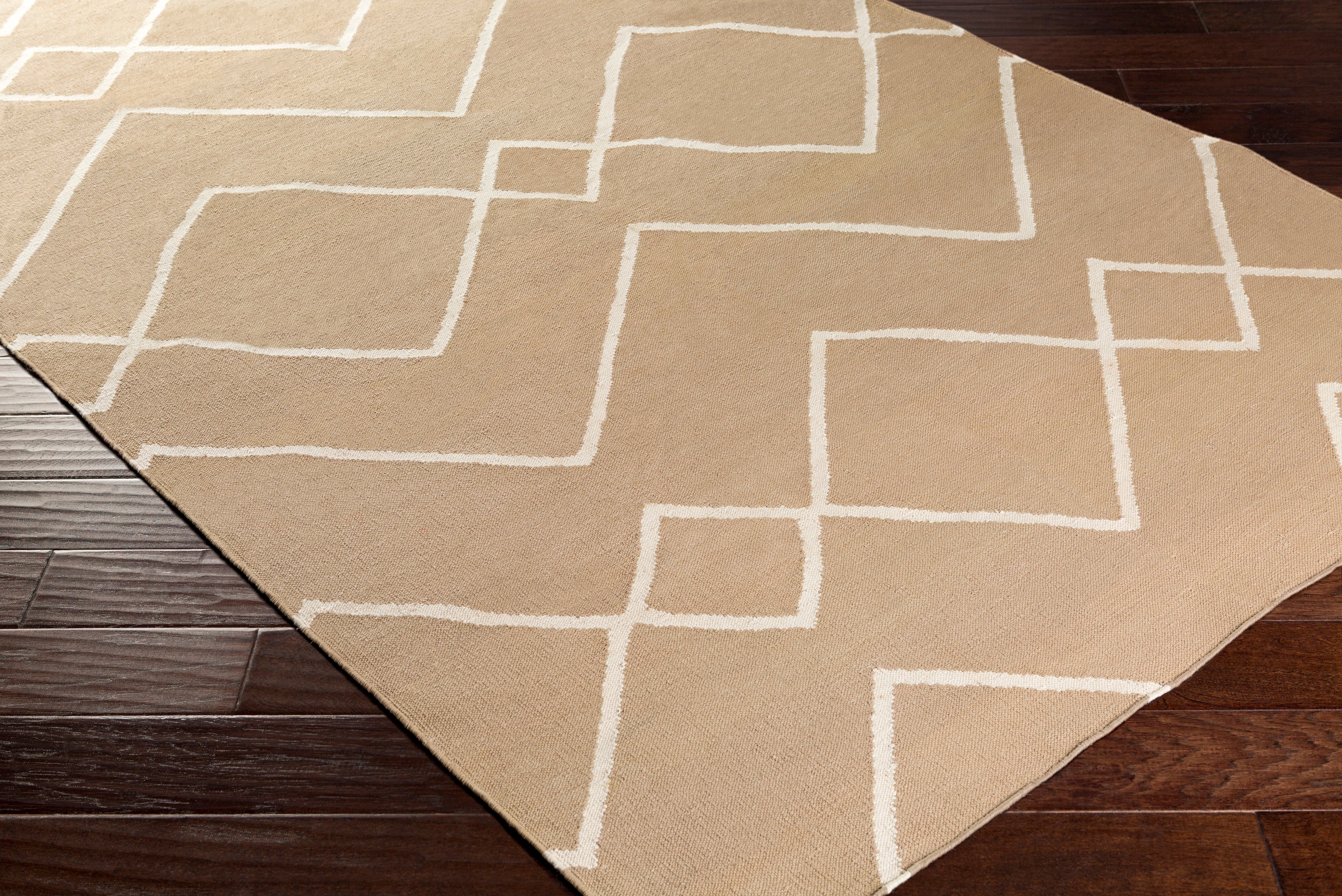 Handwoven Atrium Tan Cotton Rug