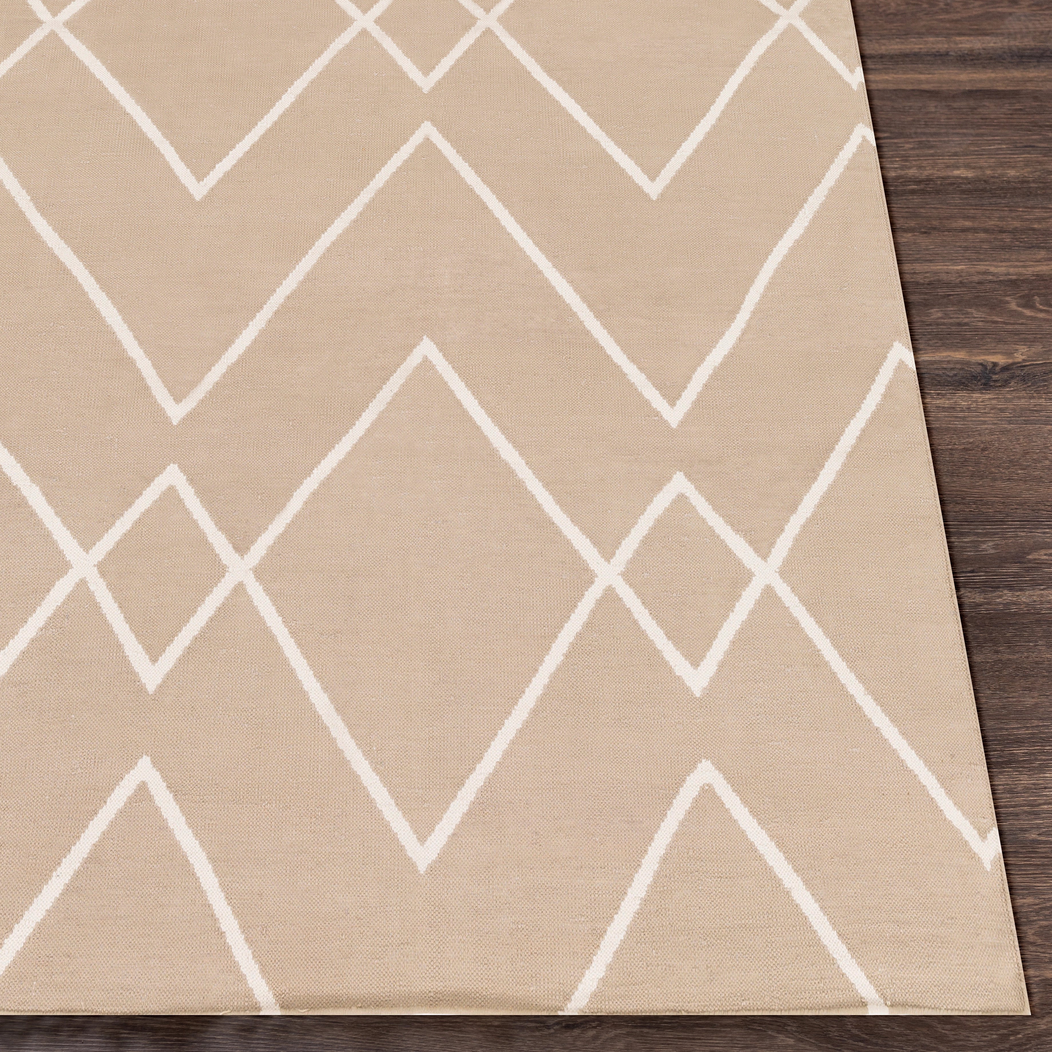 Handwoven Atrium Tan Cotton Rug