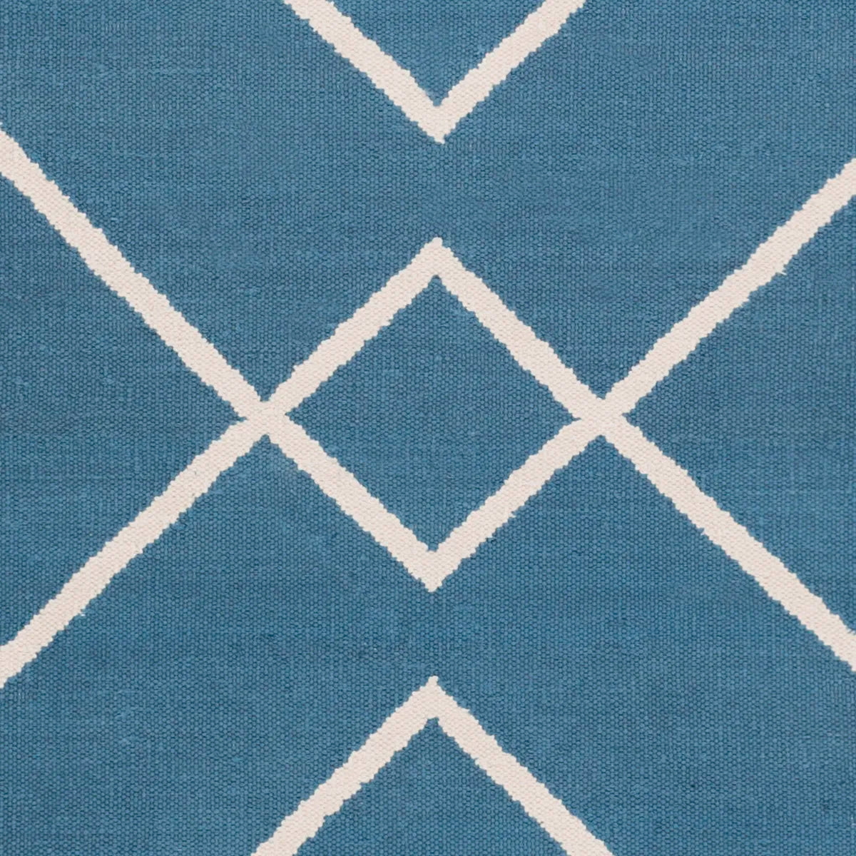 Handwoven Atrium Denim and Off White Cotton Rug