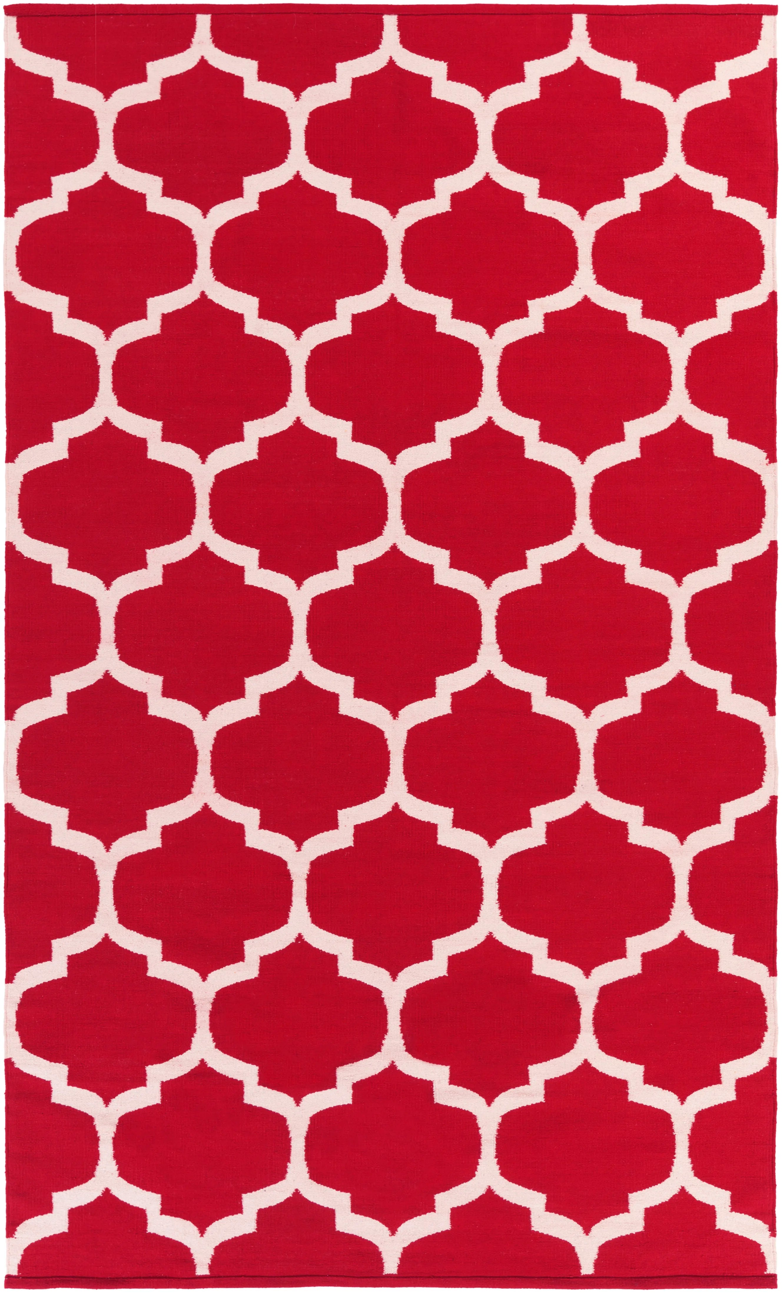 Handwoven Vogue Red Cotton Rug