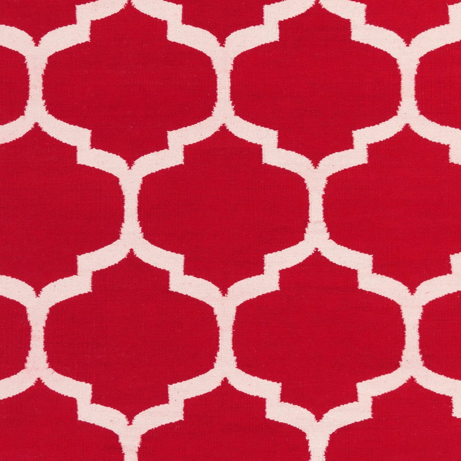 Handwoven Vogue Red Cotton Rug
