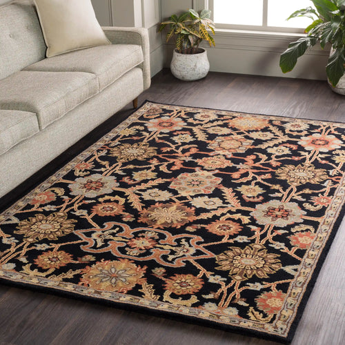 Hand Tufted Middleton Black and Sage Wool Rug