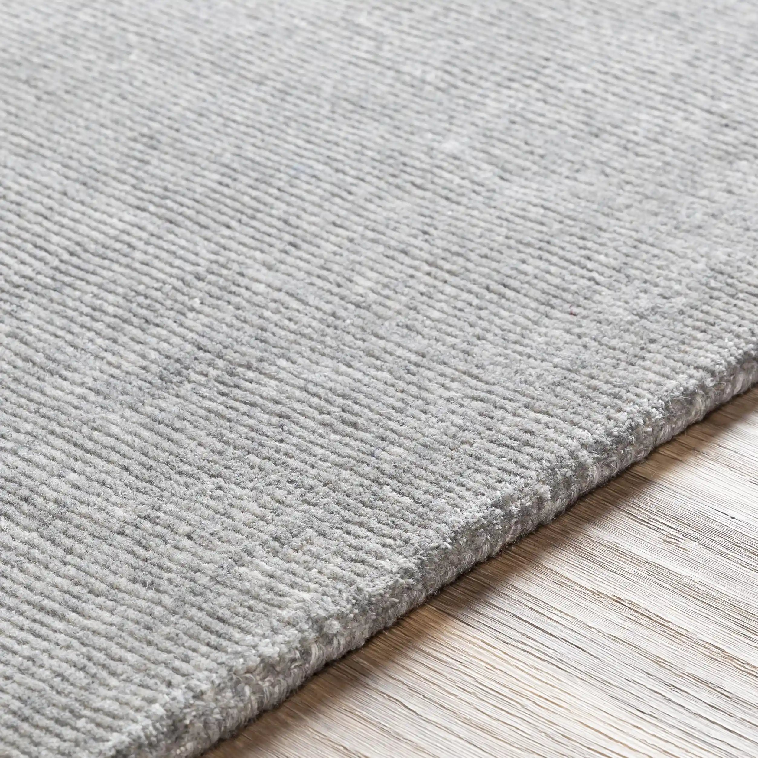 Hand Tufted Bari Gray Wool Rug