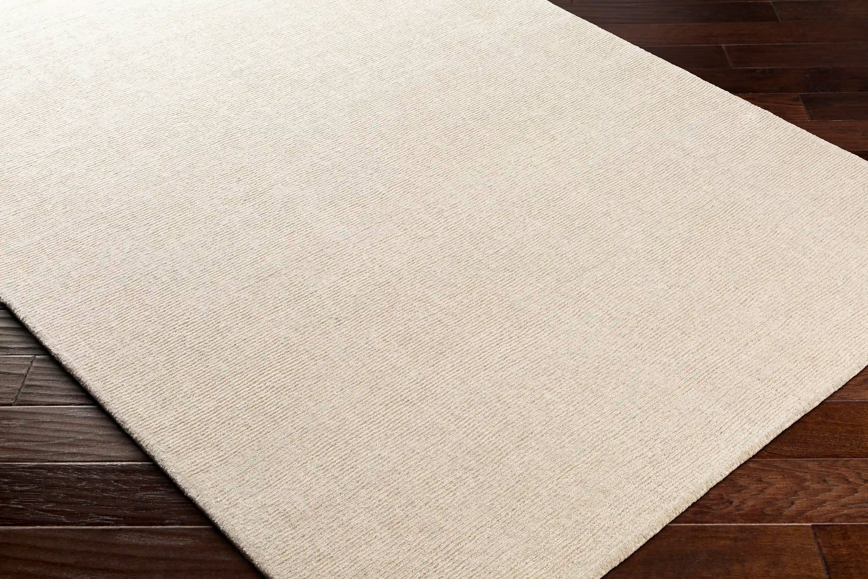 Hand Tufted Wool & Nylon Ivory Solid Rug