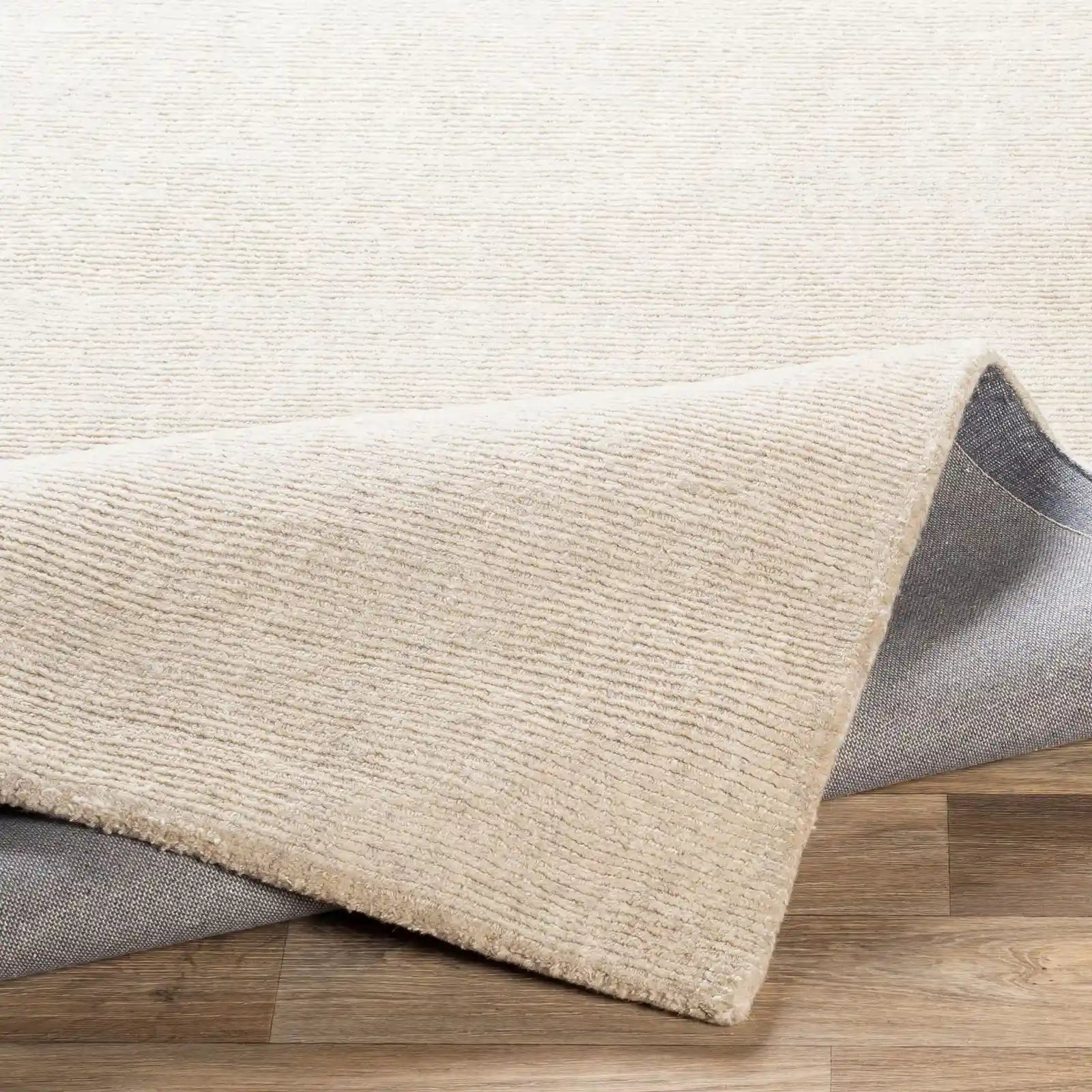 Hand Tufted Wool & Nylon Ivory Solid Rug