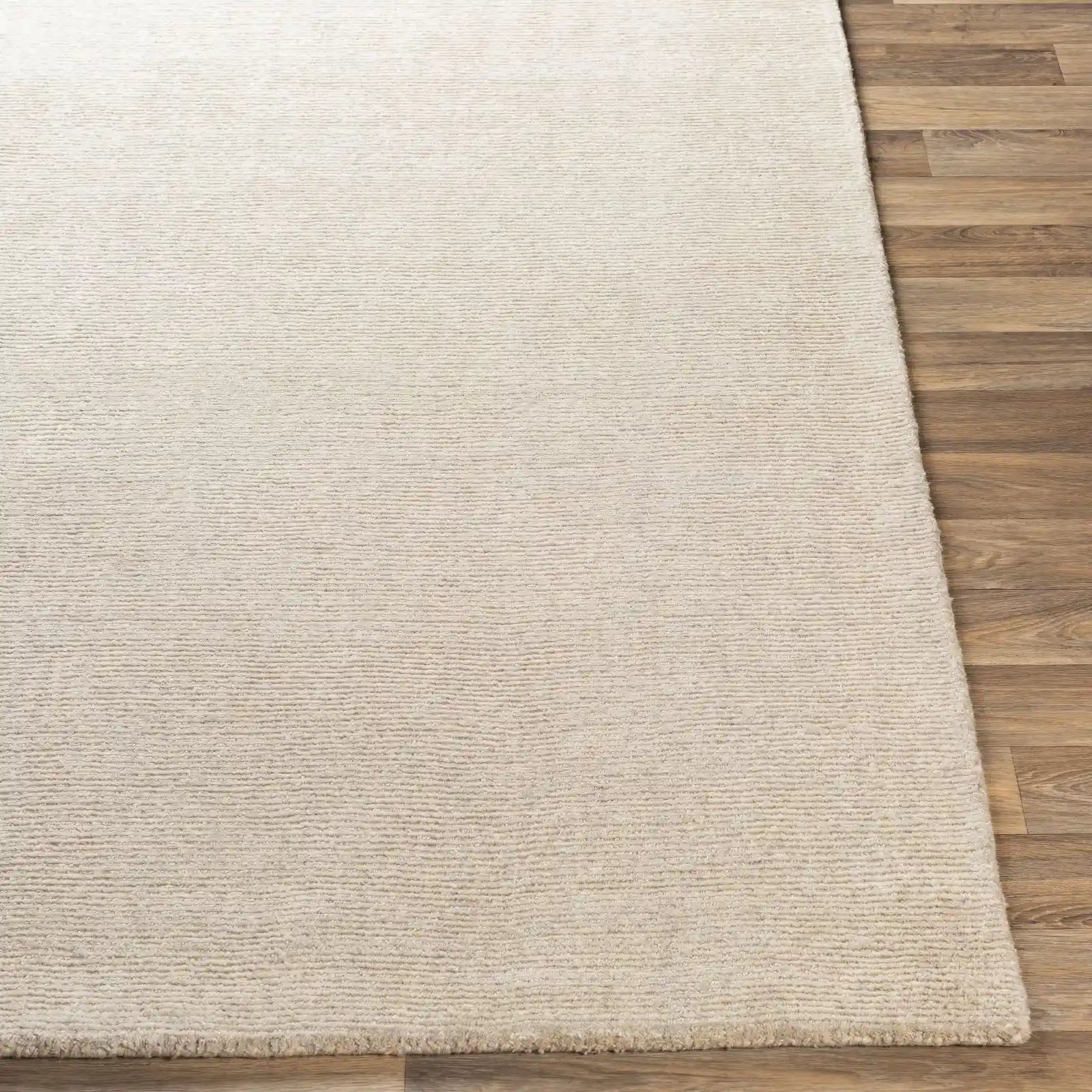 Hand Tufted Wool & Nylon Ivory Solid Rug