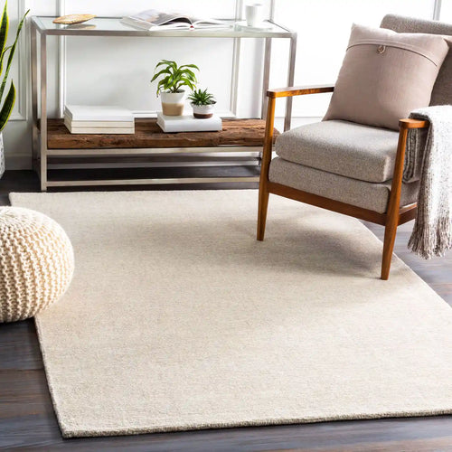 Hand Tufted Wool & Nylon Ivory Solid Rug