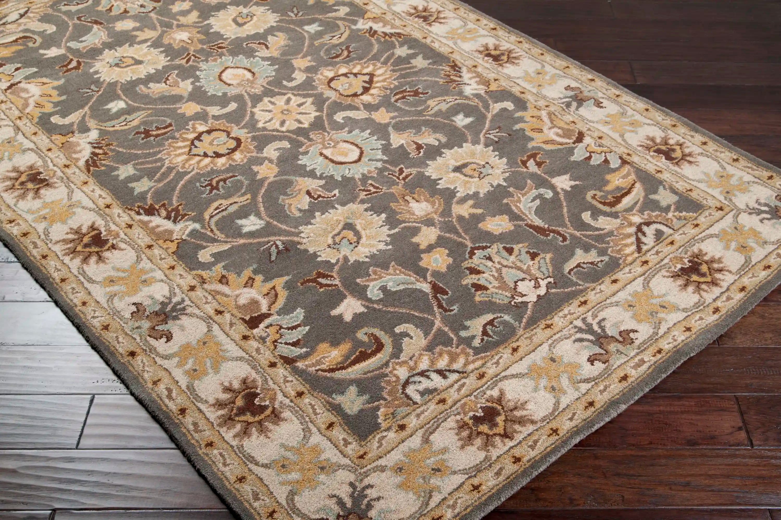 Hand Tufted Floral Comfort Elegant Wool Area Rug