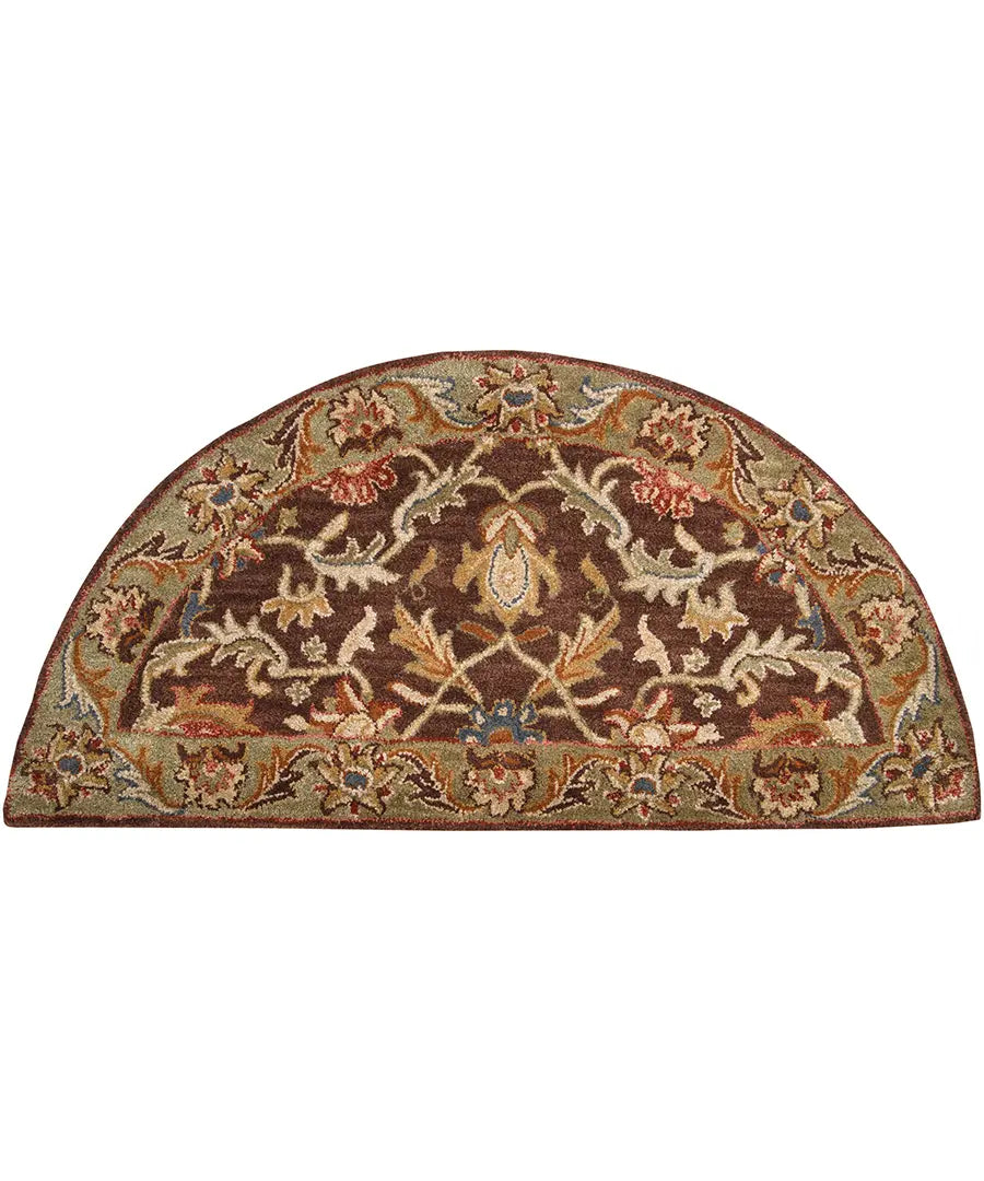 Hand Tufted Oriental & Traditional Caesar Brown Wool Rug