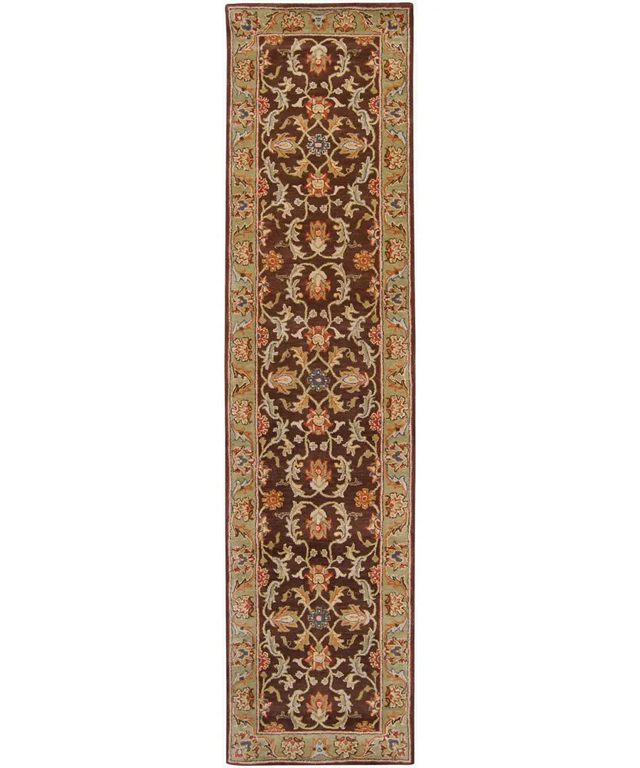 Hand Tufted Oriental & Traditional Caesar Brown Wool Rug