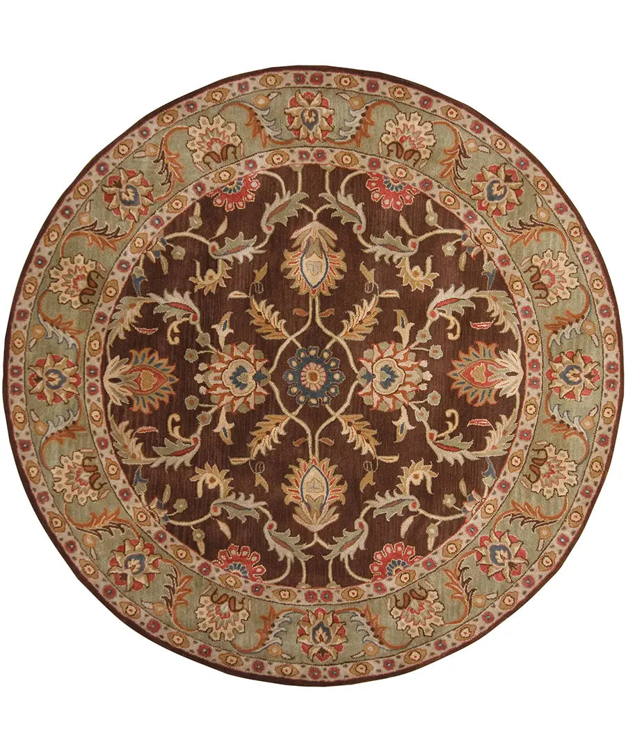 Hand Tufted Oriental & Traditional Caesar Brown Wool Rug