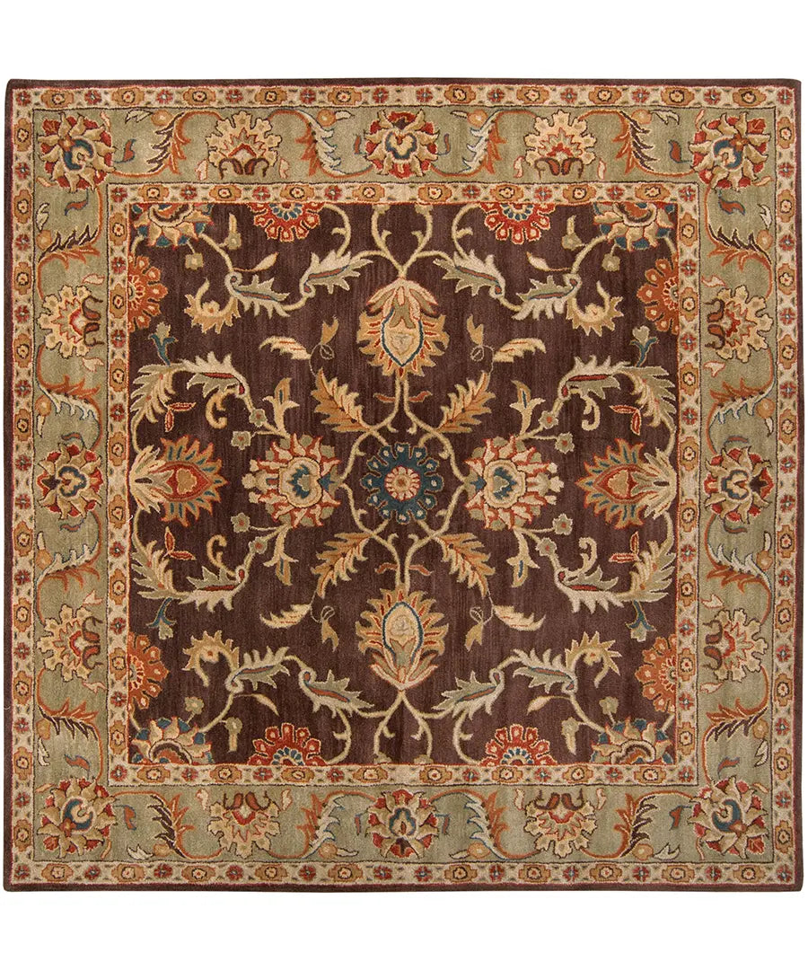 Hand Tufted Oriental & Traditional Caesar Brown Wool Rug