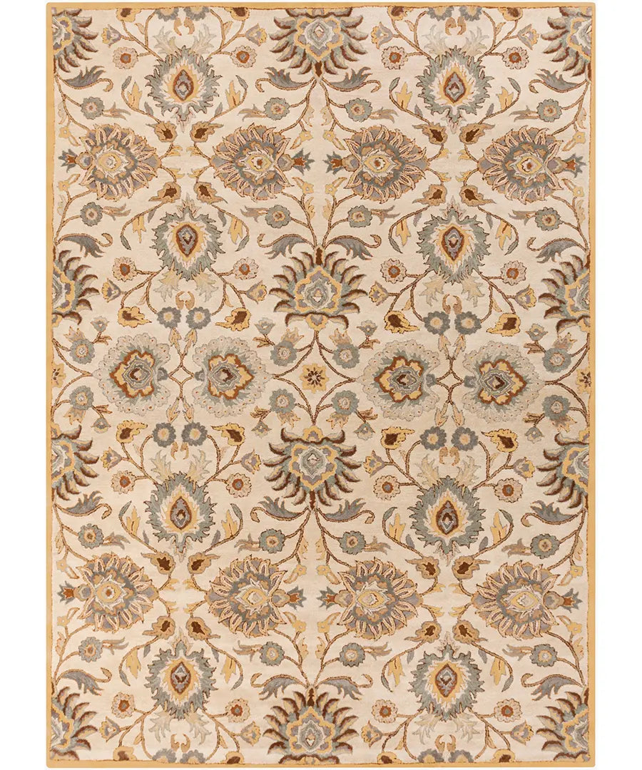 Hand Tufted Oriental & Traditional Caesar Beige Wool Rug