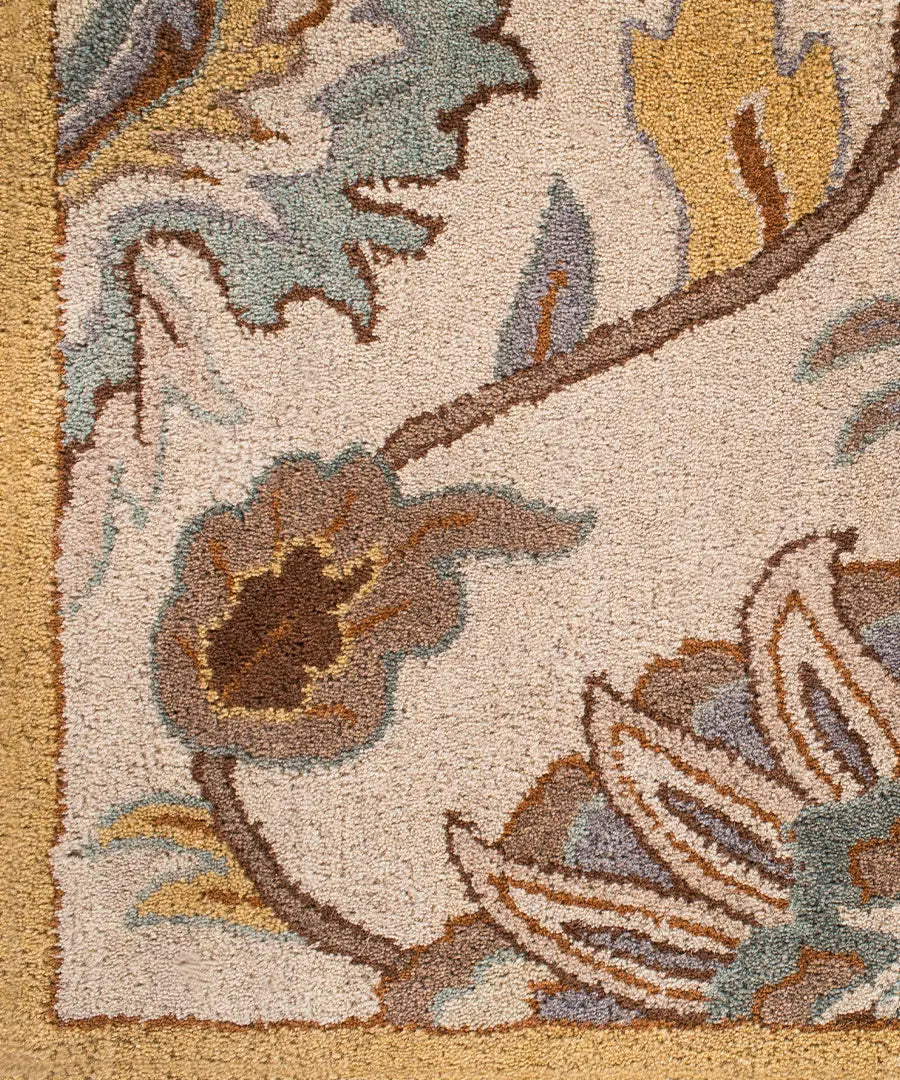 Hand Tufted Oriental & Traditional Caesar Beige Wool Rug